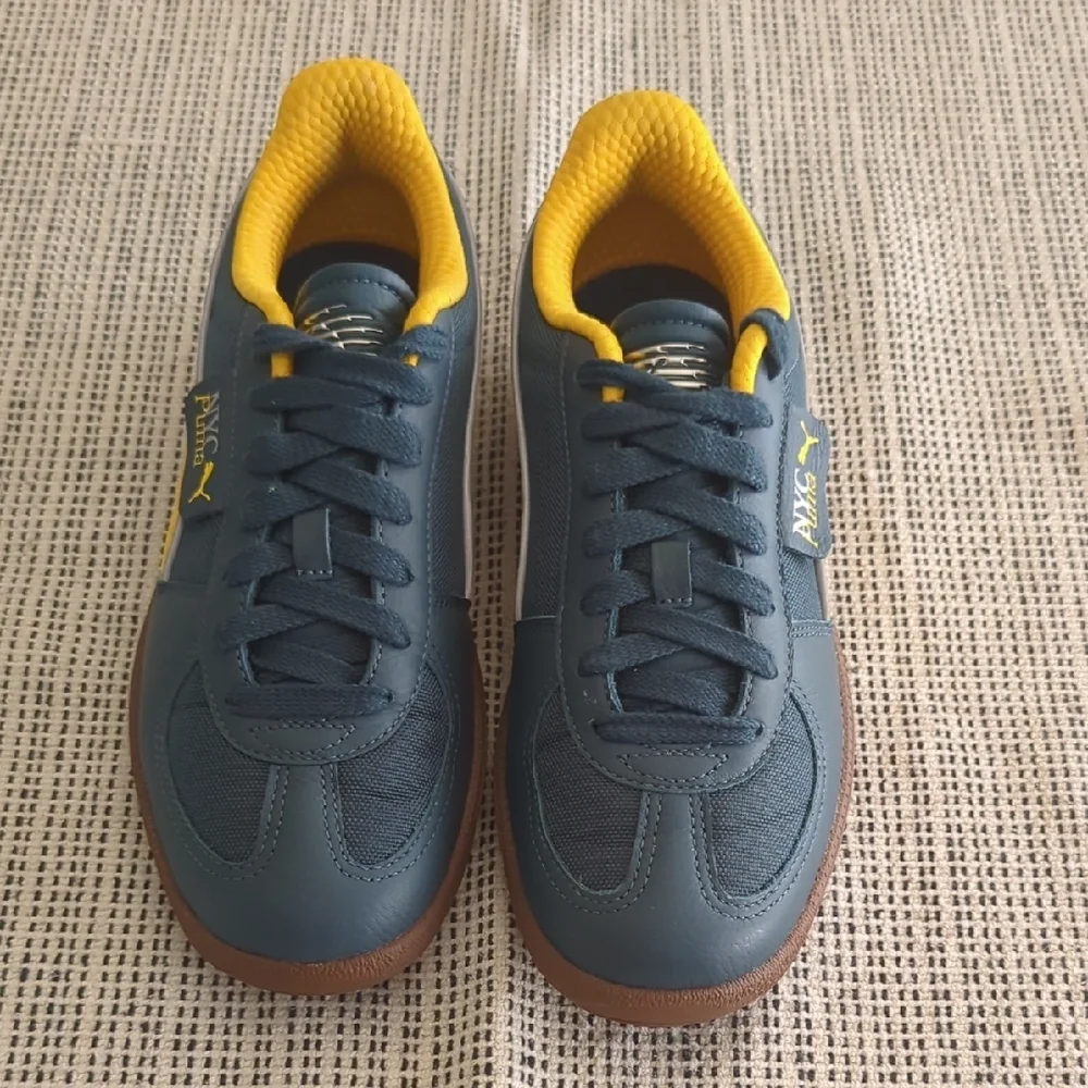 Puma Blue and Yellow Retro Sneakers - Picture 3 of 7